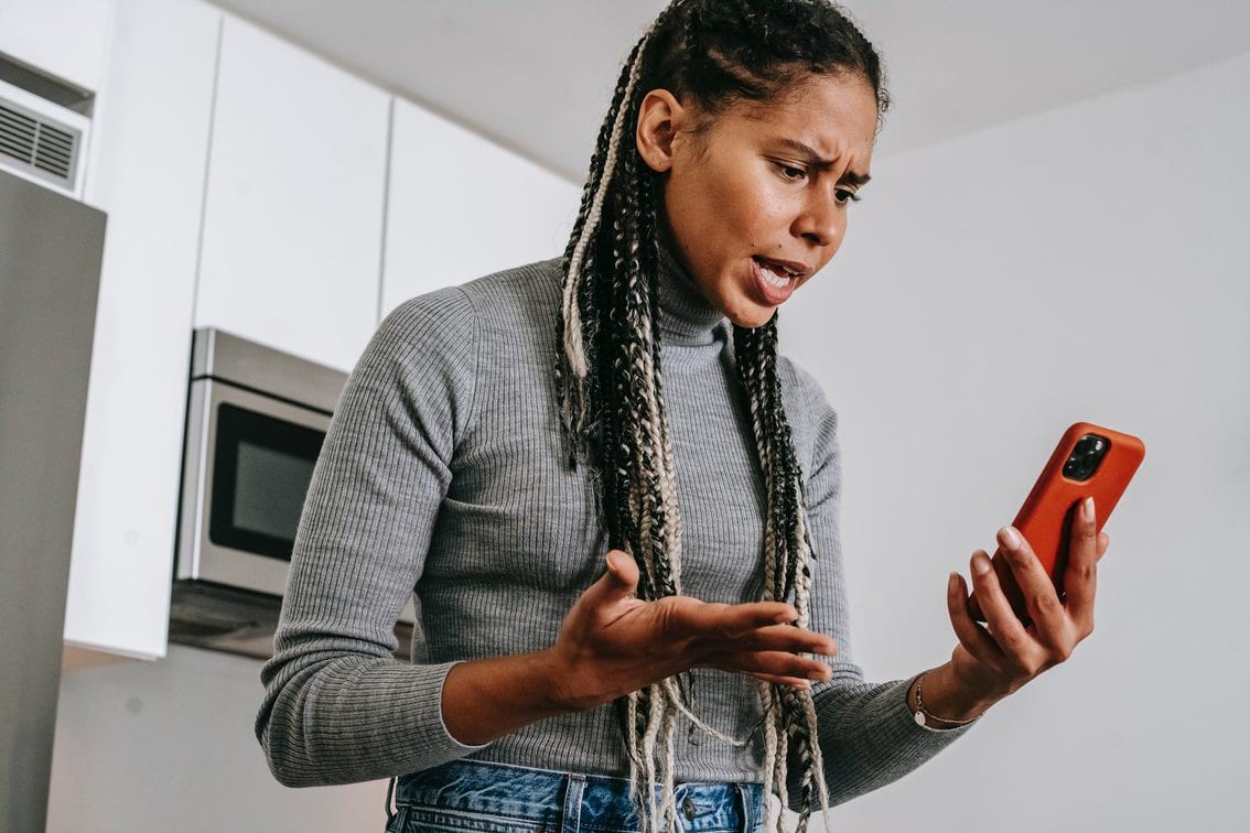 Woman with a cell phone